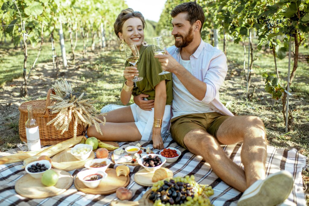 Romantic wine tour vacation